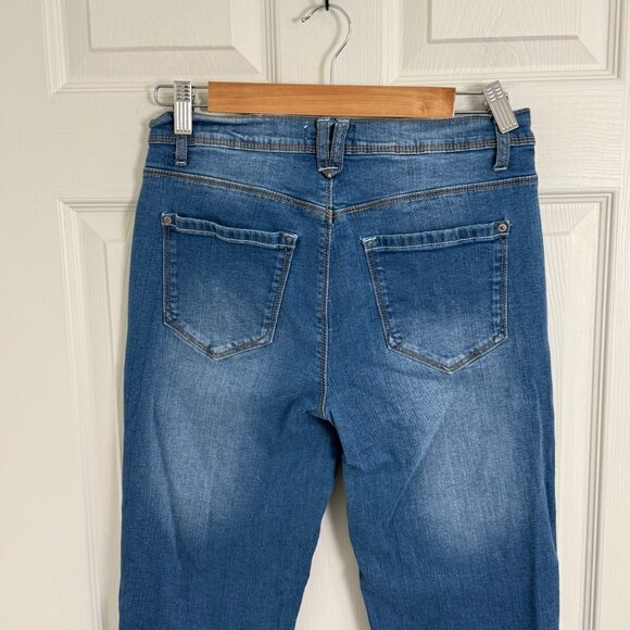 Curve Appeal Classic Straight Jeans Womens 4/27 High-Rise Stretch Denim Casual C - Picture 4 of 13
